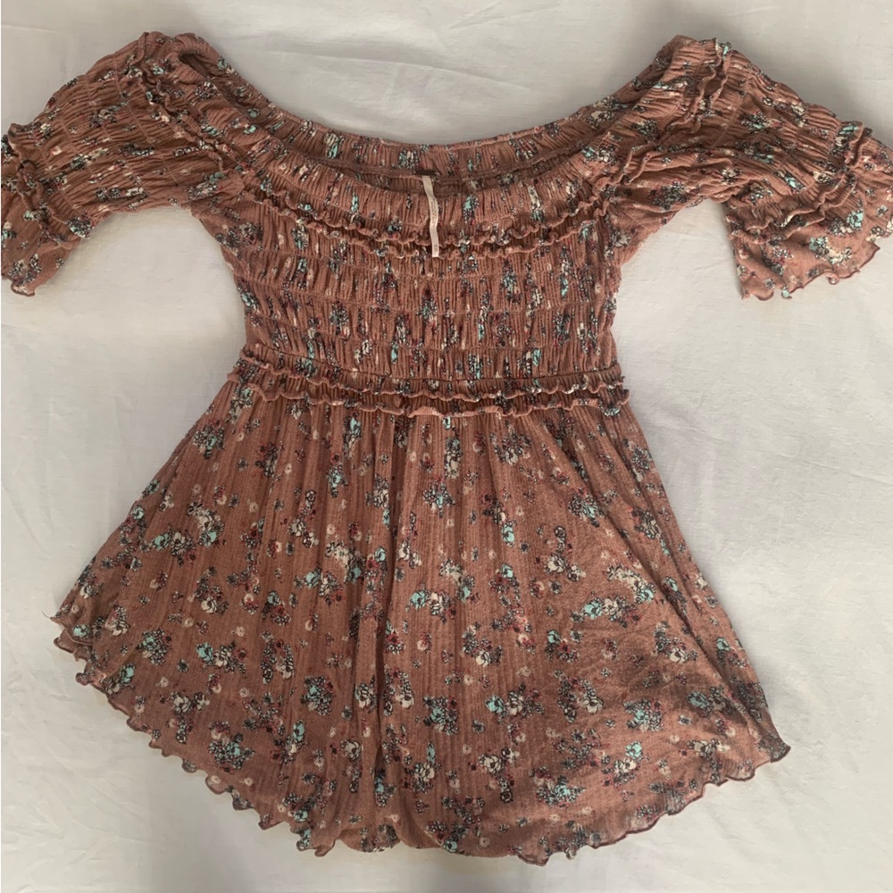 Boho Chic Off-Shoulder Floral Top | XS